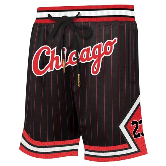 Retro Drip BLACK JESUS #23 Michael Jordan Chicago Homage Basketball Shorts sz L - Picture 1 of 2